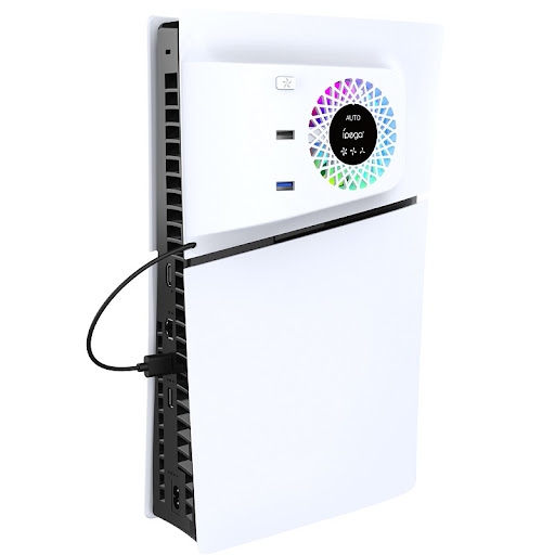 iPega PS5 Slim Temperature Control Cooling Fan Face Cover Cooler + USB HUB with RGB Lights iPega PS5 Slim Temperature Control Cooling Fan Face Cover Cooler + USB HUB with RGB Lights